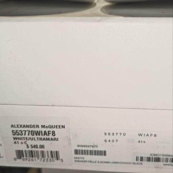 ALEXANDER MCQUEEN Sneakers Royal Blue Croc Embossed Womens 11.5 US 41.5 EU - Picture 7 of 8